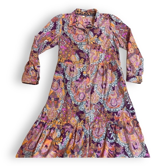 Anthropologie Pilcro Midi Dress Button Front Sz L Corduroy, like new condition - Picture 3 of 6